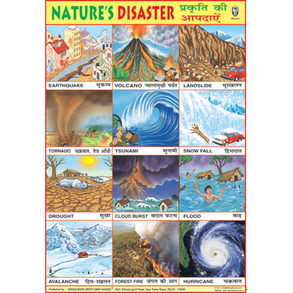 NATURE'S DISASTER CHART SIZE 70 X 100 CMS - Indian Book Depot (Map House)