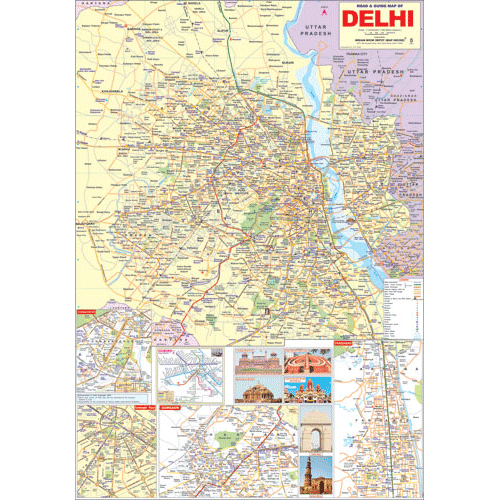 DELHI CITY (ENGLISH) SIZE 70 X 100 CMS - Indian Book Depot (Map House)
