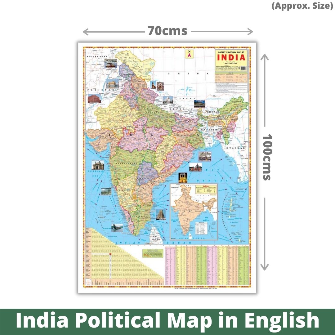 Set of 7 Maps and charts- India Political, Physical | World Political, Physical | Geography of India Chart | History of India Chart | Constitution of India |