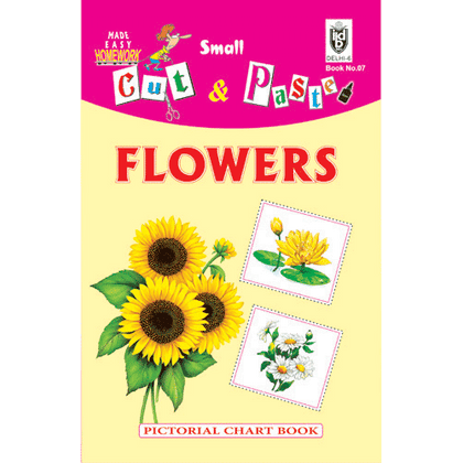Cut and paste book of FLOWERS - Indian Book Depot (Map House)