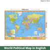 Set of 7 Maps and charts- India Political, Physical | World Political, Physical | Geography of India Chart | History of India Chart | Constitution of India |