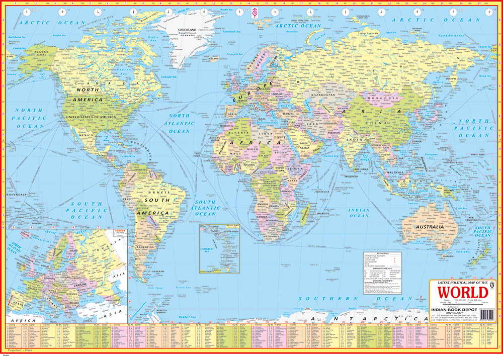 WORLD POLITICAL (FOLDING MAP) ENGLISH
