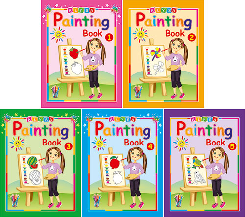 SET OF 5 ALYSA PAINTING BOOK