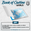 Book of Outline maps WORLD, 15 political maps|15 physical maps|small size