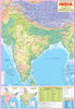 PHYSICAL MAP OF INDIA (FOLDING MAP) ENGLISH