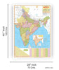 INDIA POLITICAL (HINDI) SIZE 70 X 100 CMS - Indian Book Depot (Map House)