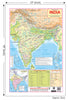 Combo pack of India and world Laminated maps 12 x 18 inchs