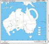 Practice Map of Australia Political |Pack of 100 Maps | Small Size | Outline Maps - Indian Book Depot (Map House)