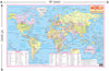 Combo pack of India and world Laminated maps 12 x 18 inchs